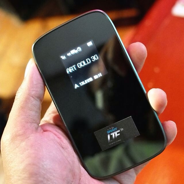 The Smart LTE Pocket Wifi device on-hand