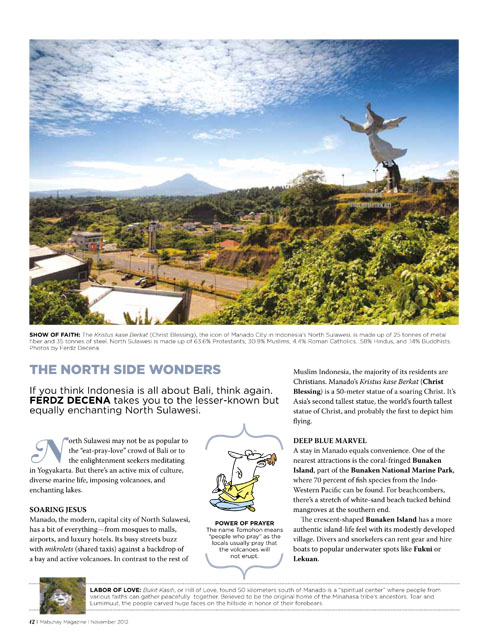 North Sulawesi in PAL Mabuhay November 2012 Issue